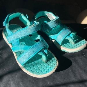 Turquoise SO Velcro Sandals